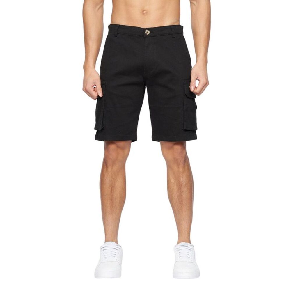 Crosshatch Mens Frentons Cargo Shorts / Black